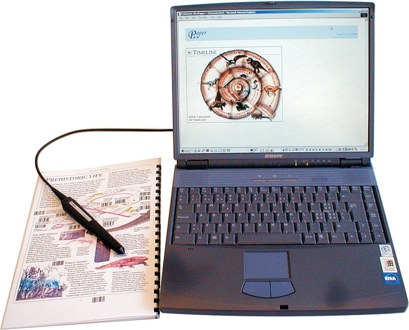 Nature Encyclopedia application on laptop